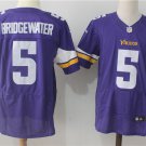 Men's Minnesota Vikings 5# Teddy Bridgewater Elite Purple Stitched Jersey