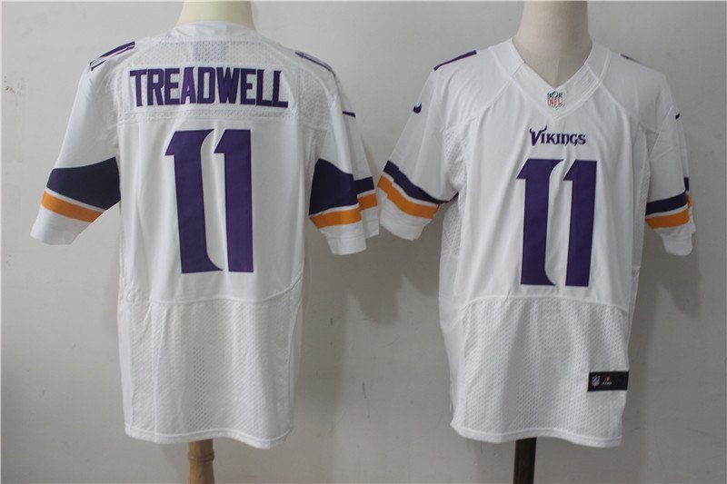 Men's Minnesota Vikings 11# Laquon Treadwell Elite White Stitched Jersey