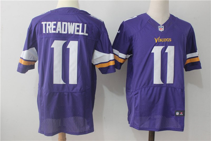 Men's Minnesota Vikings 11# Laquon Treadwell Elite Purple Stitched Jersey