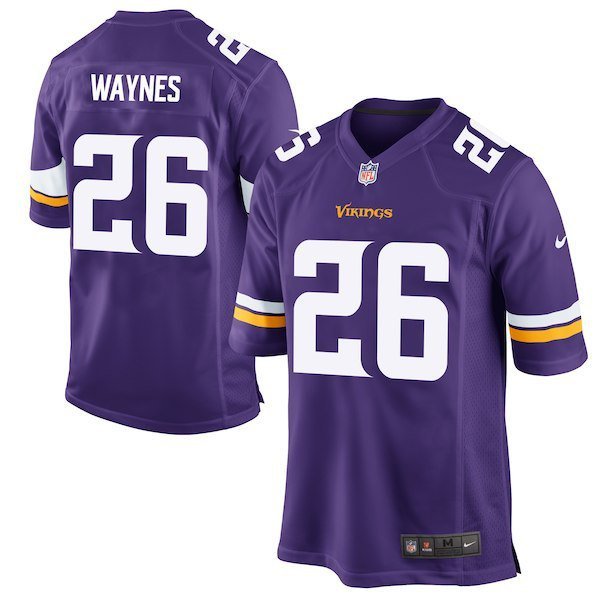 Men's Minnesota Vikings 26# Trae Waynes Game Purple Stitched Jersey