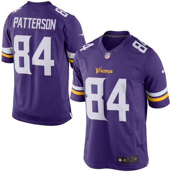 Men's Minnesota Vikings 84# Cordarrelle Patterson Game Purple Stitched Jersey