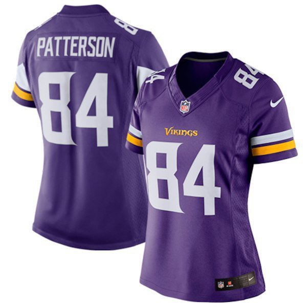 Women's Minnesota Vikings 84# Cordarrelle Patterson Purple Stitched Jersey