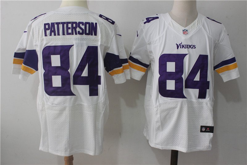 Men's Minnesota Vikings 84# Cordarrelle Patterson Elite White Stitched Jersey