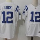 Indianapolis Colts 12# Andrew Luck Elite White Stitched Jersey