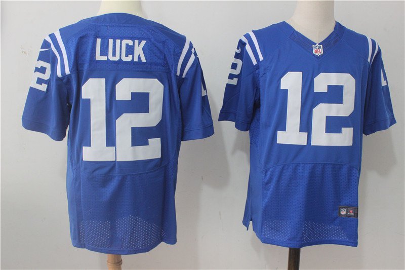 Indianapolis Colts 12# Andrew Luck Elite Royal Blue Stitched Jersey