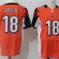 Men's Cincinnati Bengals 18# A.J. Green Elite Orange Stitched Jersey