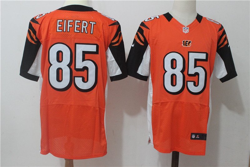 Men's Cincinnati Bengals 85# Tyler Eifert Elite Orange Stitched Jersey
