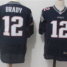 Men's Patriots 12# Tom Brady Elite Navy Blue Stitched Jersey