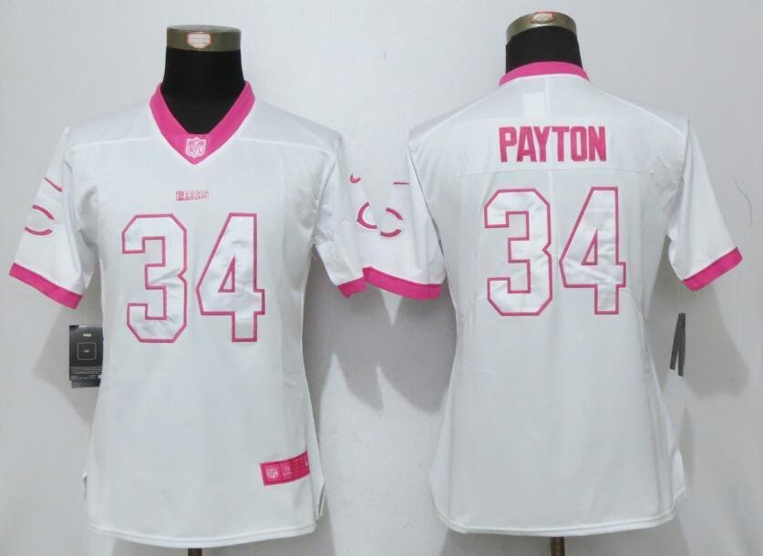 Women's Chicago Bears #34 Walter Payton Limited White Stitched Jersey