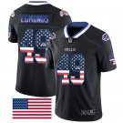 Men's Buffalo Bills 49# Tremaine Edmunds Black shadow USA Flag Stitched Jersey