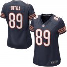 Women's Chicago Bears 89# Mike Ditka Game Navy Blue Stitched Jersey