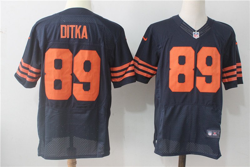 Men's Chicago Bears 89# Mike Ditka Elite Blue Stitched Jersey