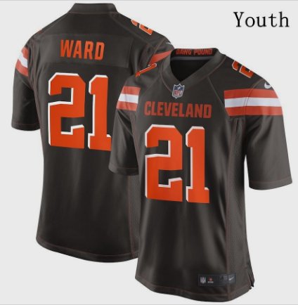 Youth Cleveland Browns 21# Denzel Ward Brown Stitched Jersey