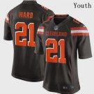 Youth Cleveland Browns 21# Denzel Ward Brown Stitched Jersey
