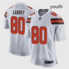Youth Cleveland Browns 80# Jarvis Landry Game White Stitched Jersey