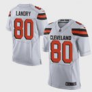 Men's Cleveland Browns 80# Jarvis Landry Elite White Stitched Jersey