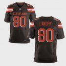Men's Cleveland Browns 80# Jarvis Landry Elite Brown Stitched Jersey