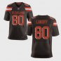Men's Cleveland Browns 80# Jarvis Landry Elite Brown Stitched Jersey