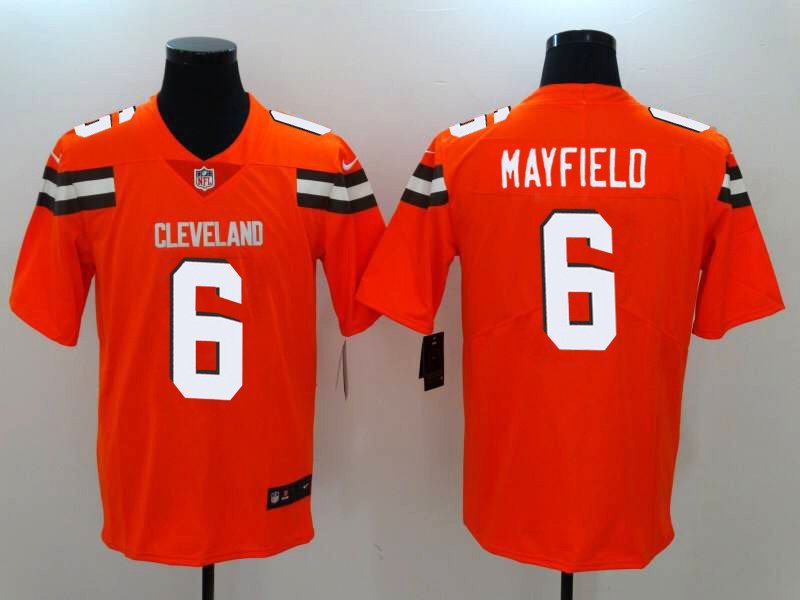 Men's Cleveland Browns #6 Baker Mayfield Limited Orange Stitched Jersey