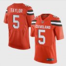 Men's Cleveland Browns #5 Tyrod Taylor Elite Orange Stitched Jersey