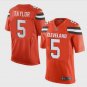 Men's Cleveland Browns #5 Tyrod Taylor Elite Orange Stitched Jersey
