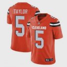 Men's Cleveland Browns #5 Tyrod Taylor Limited Orange Stitched Jersey
