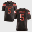 Men's Cleveland Browns #5 Tyrod Taylor Elite Brown Stitched Jersey