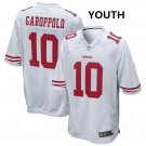 Youth San Francisco 49ers 10# Jimmy Garoppolo Limited White Stitched Jersey