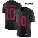 Youth San Francisco 49ers 10# Jimmy Garoppolo Limited Black Stitched Jersey