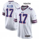 Youth Buffalo Bills 17# Josh Allen Limited White Stitched Jersey