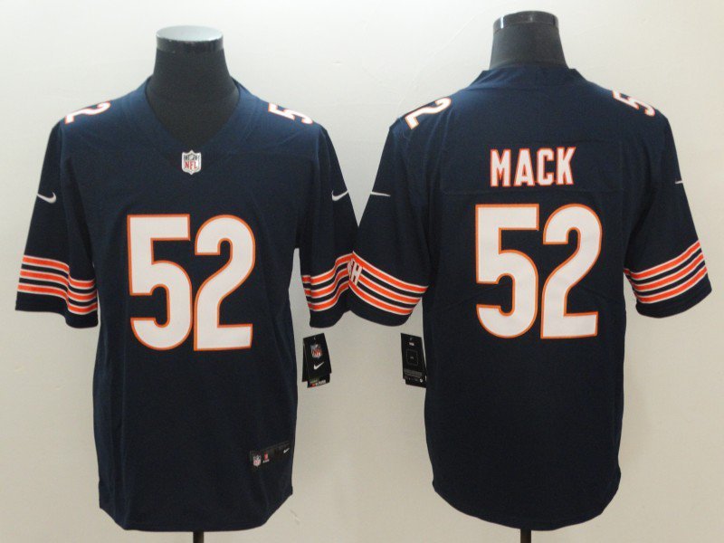 Men's Chicago Bears 52# Khalil Mack Elite Navy Blue Stitched Jersey