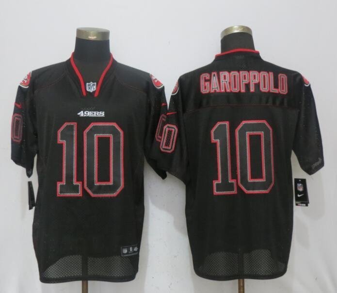 Men's San Francisco 49ers #10 Jimmy Garoppolo Limited Black Shadow Stitched Jersey