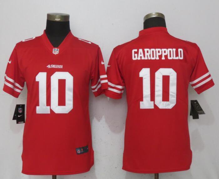Men's San Francisco 49ers 10# Jimmy Garoppolo Elite Red Stitched Jersey