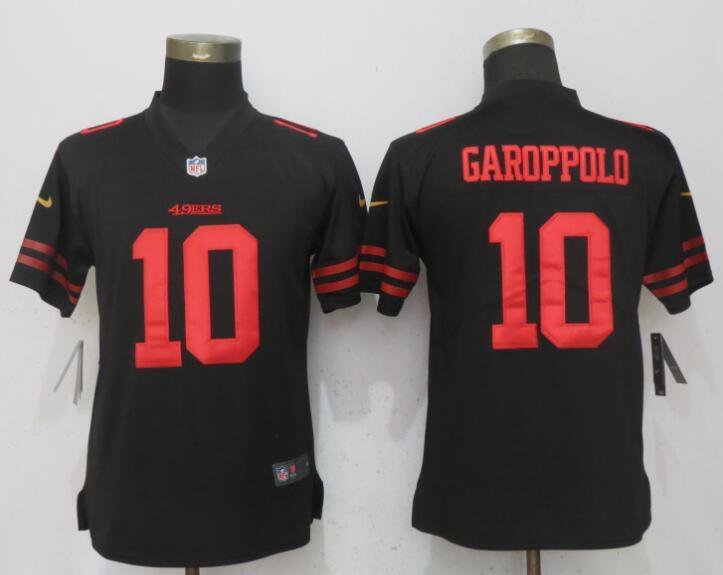 Men's San Francisco 49ers 10# Jimmy Garoppolo Elite Black Stitched Jersey