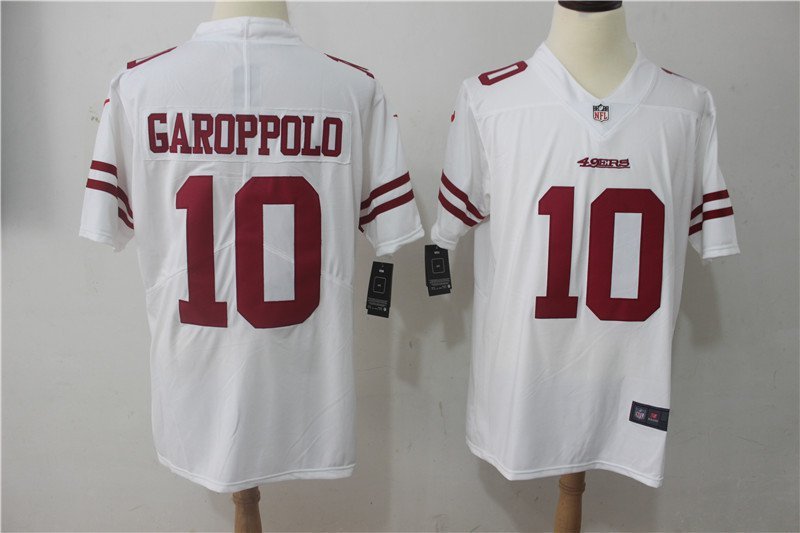 Men's San Francisco 49ers 10# Jimmy Garoppolo Limited White Stitched Jersey