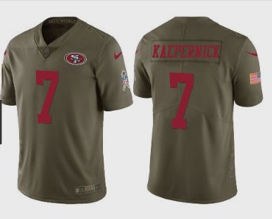 Men's San Francisco 49ers #7 Colin Kaepernick Camo Salute To Service Stitched Jersey