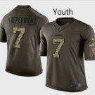 Youth San Francisco 49ers #7 Colin Kaepernick Olive Camo Stitched Jersey