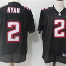 New Men's Atlanta Falcons 2# Matt Ryan Elite Black Stitched Jersey