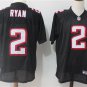 New Men's Atlanta Falcons 2# Matt Ryan Elite Black Stitched Jersey