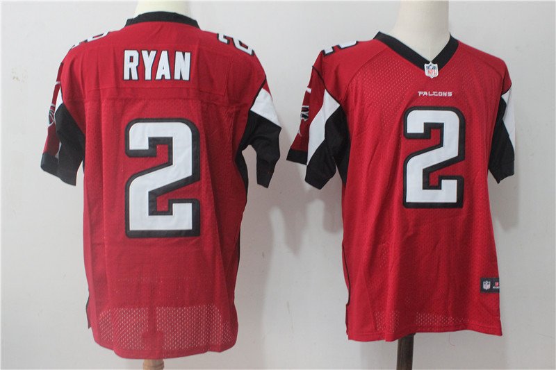 New Men's Atlanta Falcons 2# Matt Ryan Elite Red Stitched Jersey