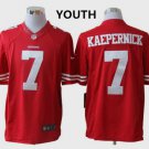 Youth San Francisco 49ers 7# Colin Kaepernick Red KIDS Stitched Jersey