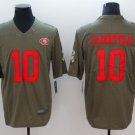 Men's San Francisco 49ers 10# Jimmy Garoppolo salute to service Stitched Jersey