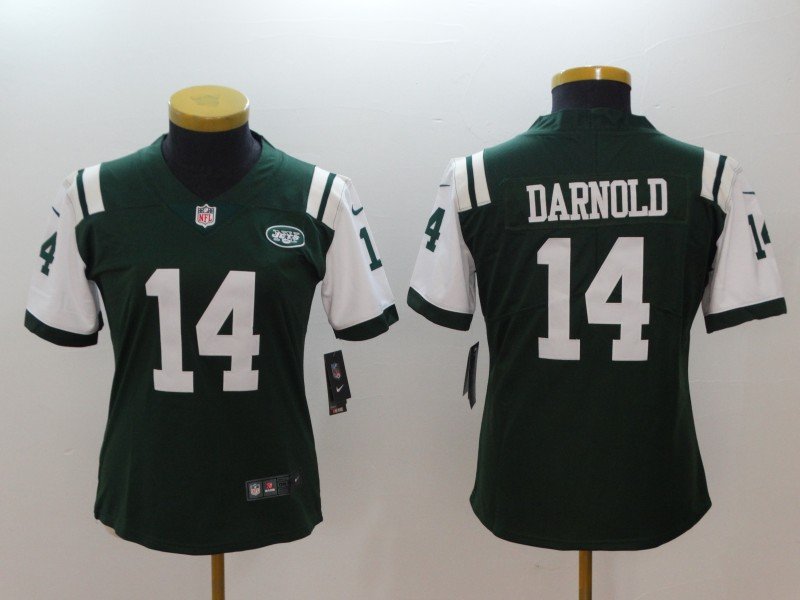 Women's York Jets 14# Sam Darnold Limited Green Stitched Jersey