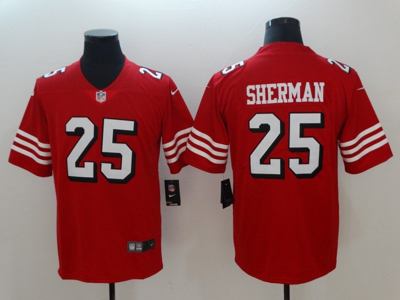 Youth San Francisco 49ers 25# Richard Sherman Limited Red Stitched Jersey