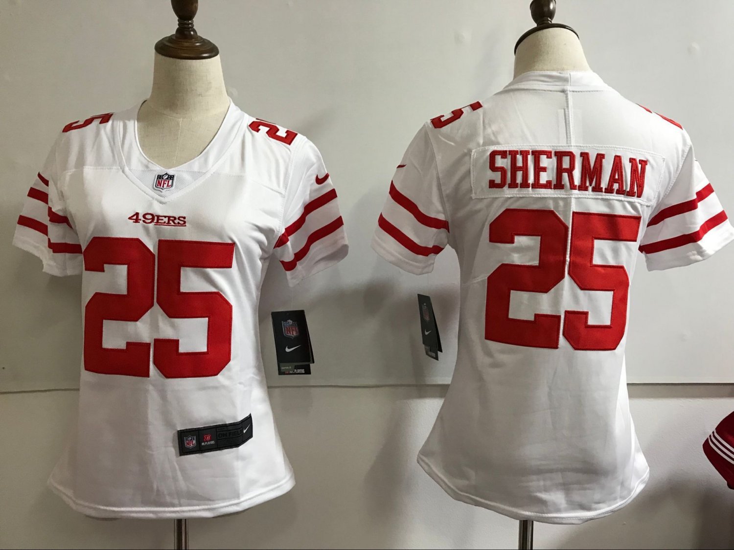 Women's San Francisco 49ers 25# Richard Sherman Limited White Stitched Jersey