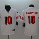 Youth San Francisco 49ers 10# Jimmy Garoppolo Limited White Stitched Jersey