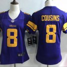 Women's Minnesota Vikings 8# Kirk Cousins Limited Purple Stitched Jersey
