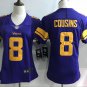 Women's Minnesota Vikings 8# Kirk Cousins Limited Purple Stitched Jersey