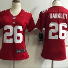 Women's York Giants 26# Saquon Barkley Limited Red Stitched Jersey