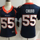Women's Denver Broncos 55# Bradley Chubb Limited Navy Blue Stitched Jersey